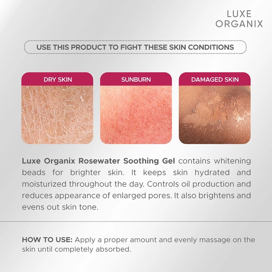 LUXE ORGANIX Rosewater Soothing Gel 100ml