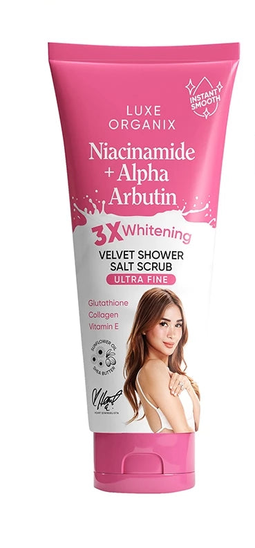 LUXE ORGANIX Velvet Shower Salt Scrub 320g