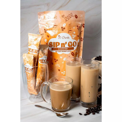 Combo of K-Drinks Sip N' Go Coffee & cocoa Drink Mix (10 sachets/pk)
