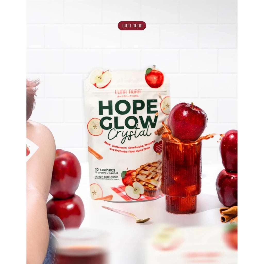 Hope Glow LUNA AURA Apple Cinnamon Kombucha Juice 10's