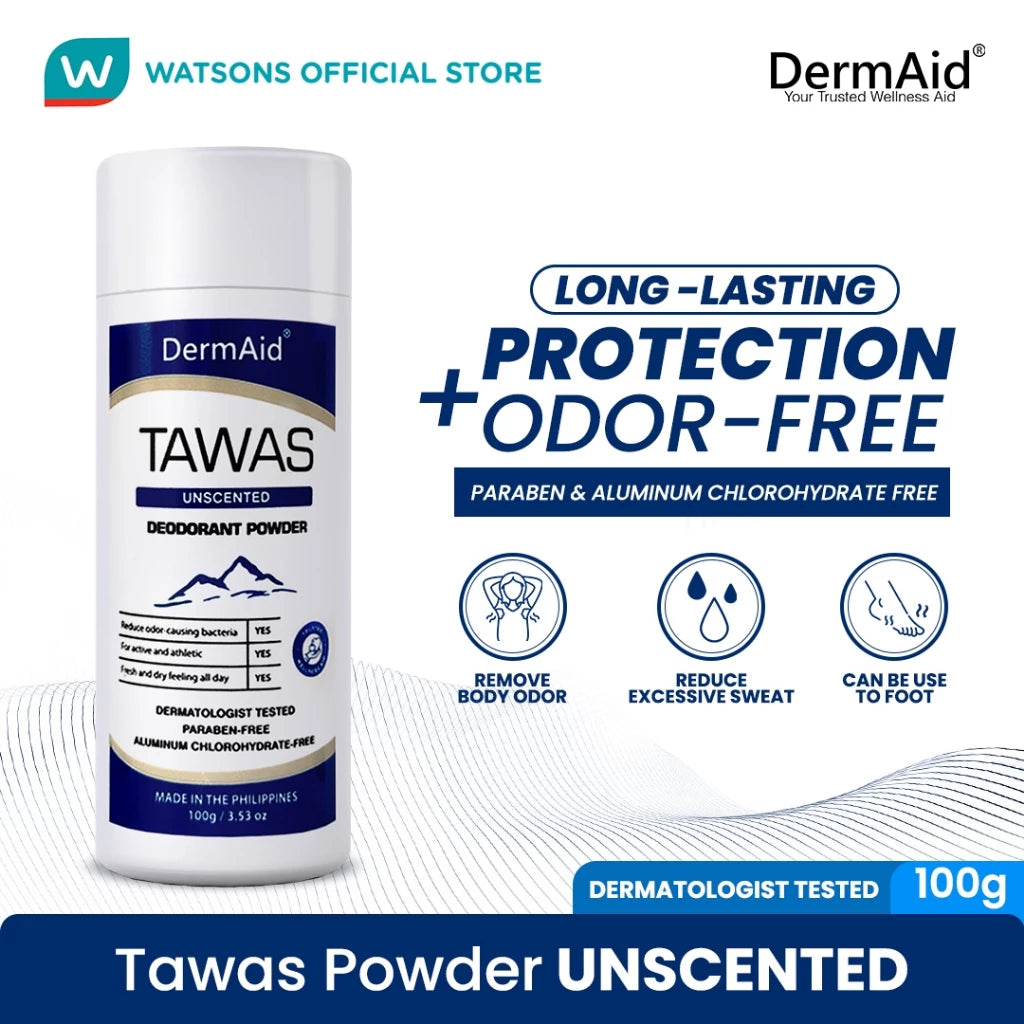 DERMAID Tawas 100% Pure Unscented – 100g