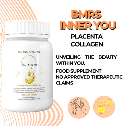 BMRS Beauty Essentials Placenta Collagen Tablets (250MG | 120 Tablets)