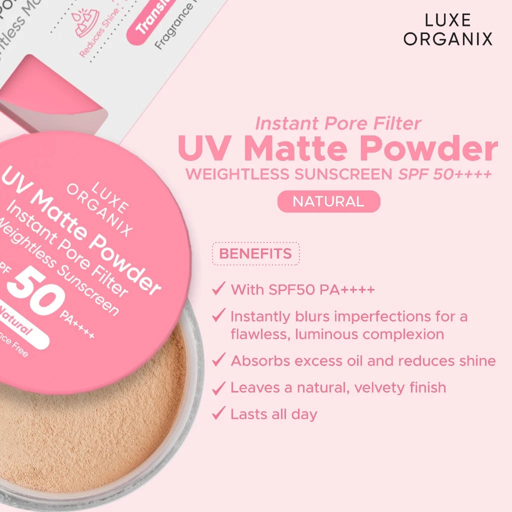 LUXE ORGANIX UV Matte Translucent Powder 15g