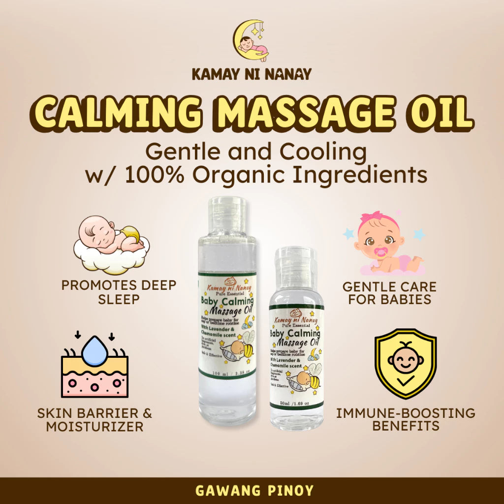 Combo Of Kamay ni Nanay Vapor Baby Rub 50g & Baby Calming Massage Oil 100ml