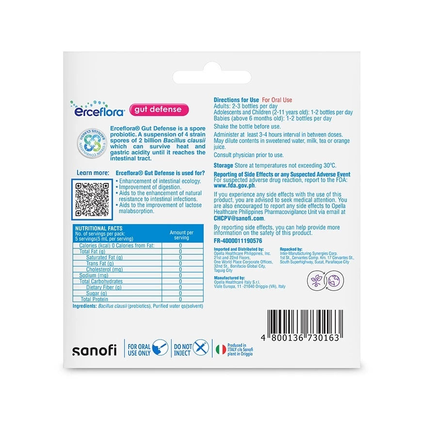 ERCEFLORA Gut Defense 5s