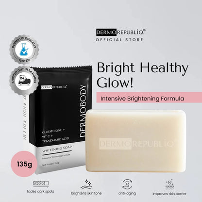 DermoBody Glutathione + Vitamin C + Tranexamic Acid Brightening Body Bar Soap