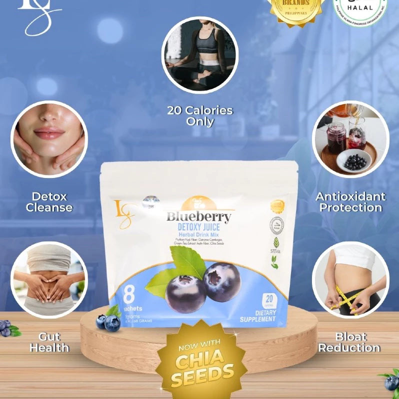 LUXE SLIM Blueberry Detoxy Juice Drinks (8 sachets/pk)