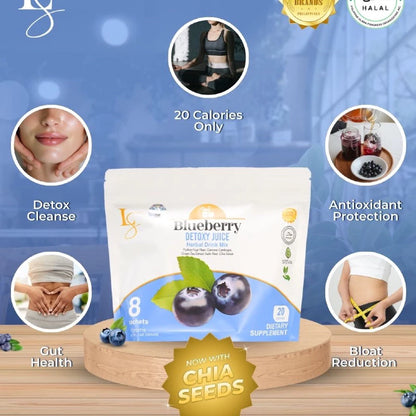 LUXE SLIM Blueberry Detoxy Juice Drinks (8 sachets/pk)