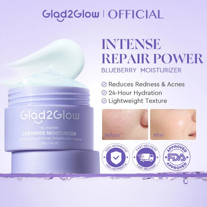 Glad2Glow Blueberry Ceramide Moisturizer 30g