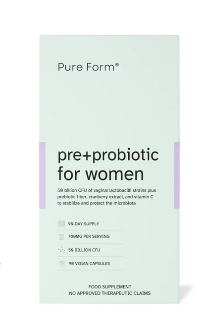 (PRE-ORDER 1-2weeks) Pure Form Pre + Probiotic for Women | 50 Billion CFU - 90 Caps