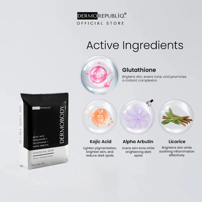 DermoBody Kojic Acid Dipalmitate + Glutathione + Alpha Arbutin Whitening Soap