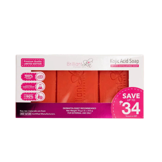 Brilliant Skin Kojic Acid Soap 70gx3's