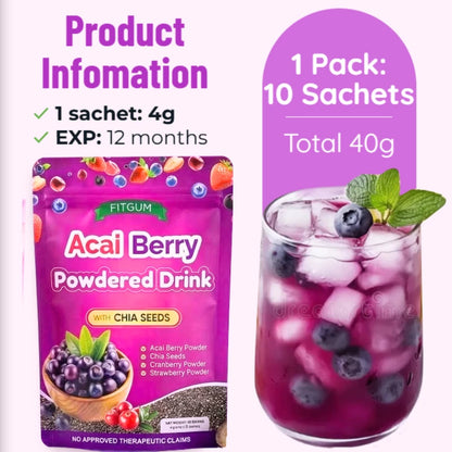 combo of FITGUM 20X Collagen Chia Coffee & Berry Juice