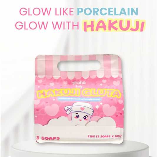 SHAHA BEAUTY Hakuji Gluta Soap 3 Bars x 70g