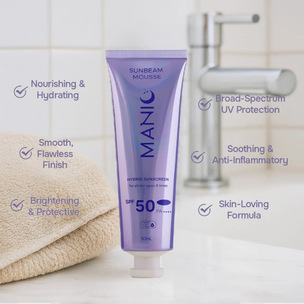 Manic Sun Beam Mousse Sunscreen PA++++ UVA/UVB 50ML