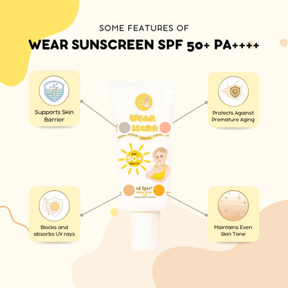 Pretty Jin New Improved Formula Wear Sunscreen SPF 50+ PA++++ 50g