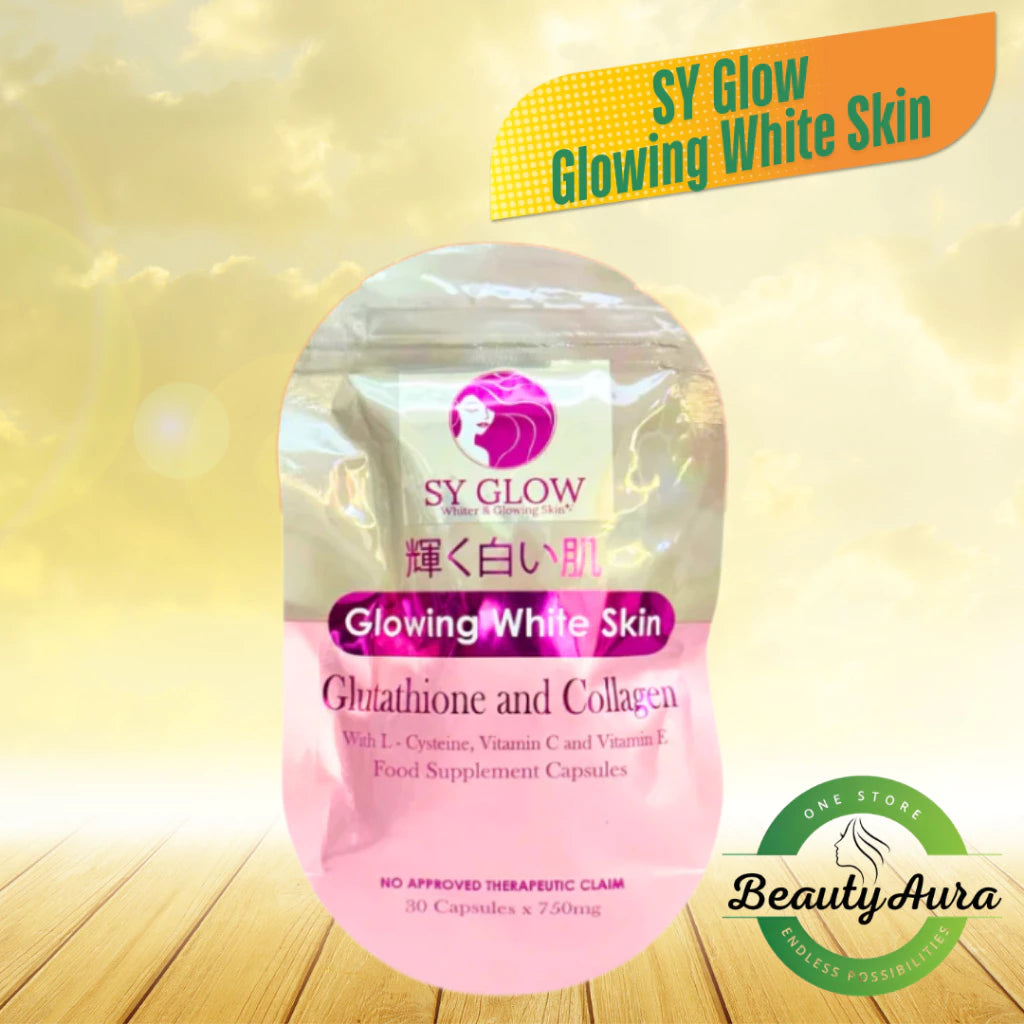 SY GLOW Glowing White Skin Glutathione & Collagen 30 Caps