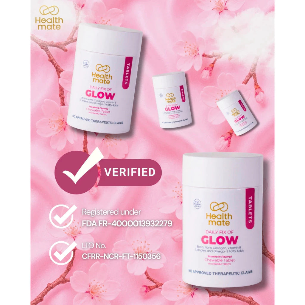 Healthmate GLOW Collagen Multivitamin Complex & Omega Strawberry Flavor 60tabs