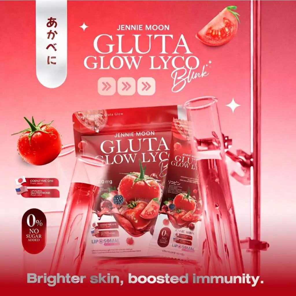 JENNIE MOON Gluta Glow Lyco Blink 300,000 mg I 10 Sachets