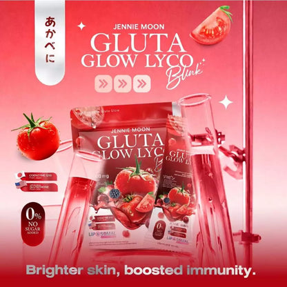 JENNIE MOON Gluta Glow Lyco Blink 300,000 mg I 10 Sachets