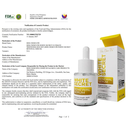 White Secret Serum by Her Choice PH - Renewal 50g