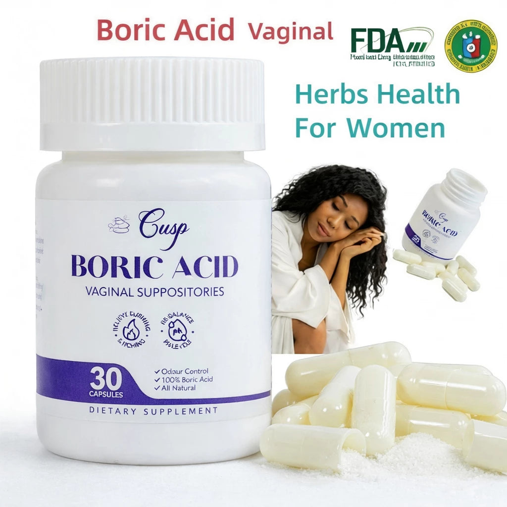 CUSP Boric Acid Vaginal Suppositories - 30PCS