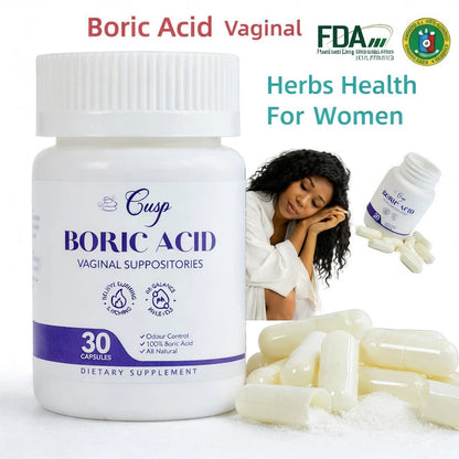 CUSP Boric Acid Vaginal Suppositories - 30PCS
