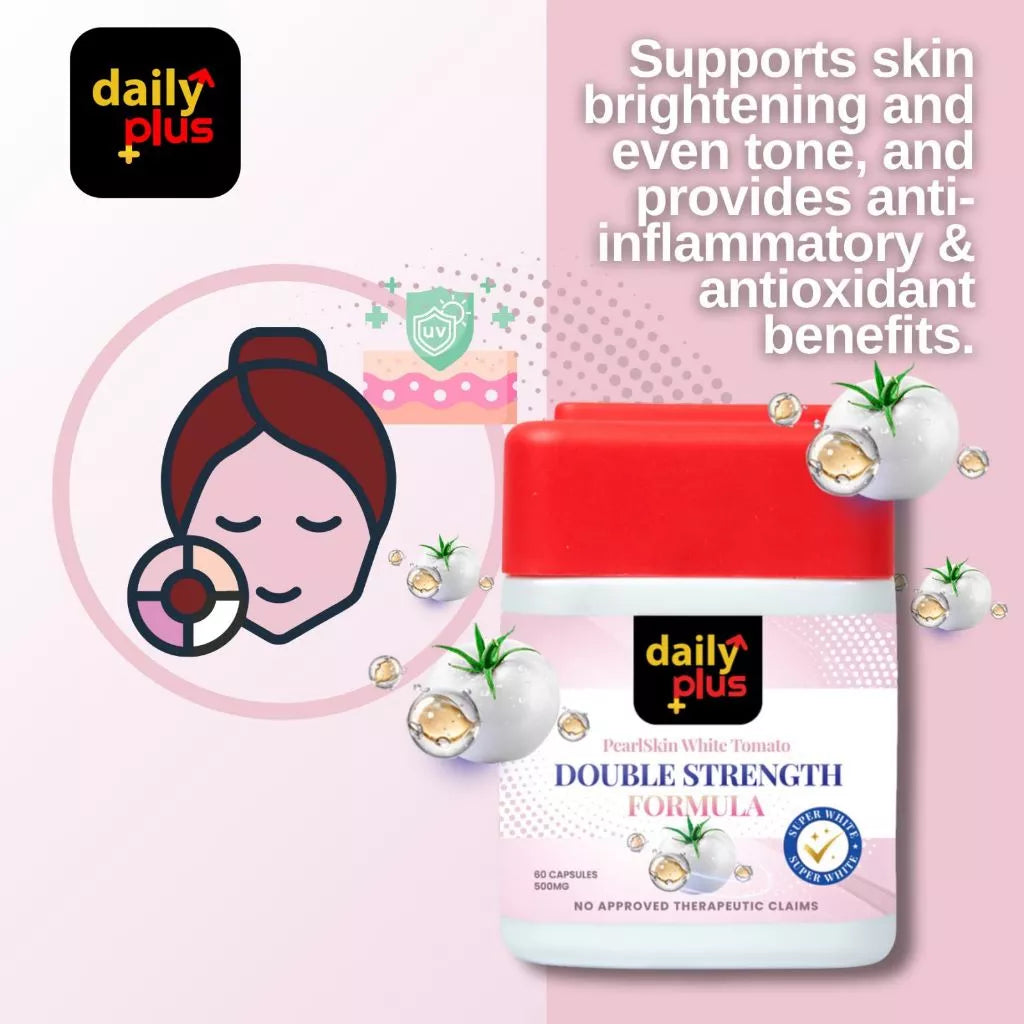 Daily Plus PearlSkin White Tomato Double Strength Formula 60caps