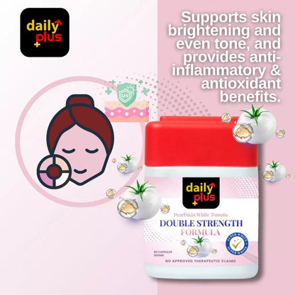 Daily Plus PearlSkin White Tomato Double Strength Formula 60caps