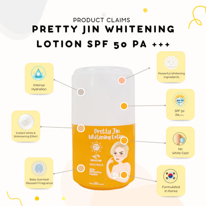 Pretty Jin Whitening Lotion SPF 50 PA+++ 250mL