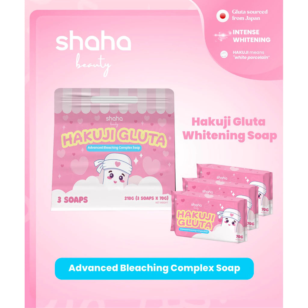 SHAHA BEAUTY Hakuji Gluta Soap 3 Bars x 70g