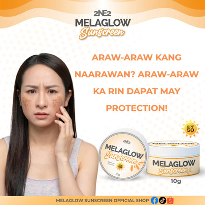 2NE2 Thailand Melaglow Sunscreen +Soap for Melasma, Pekas, Hyperpigmentation, Sunburn, SPF 50