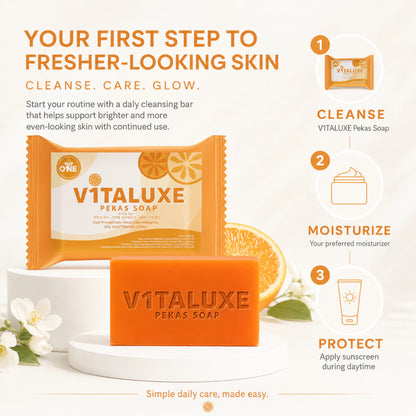 5 pcs of Vitaluxe Pekas Soap 100g Brightening Face & Body Soap for Dark Spots and Uneven-Looking Skin