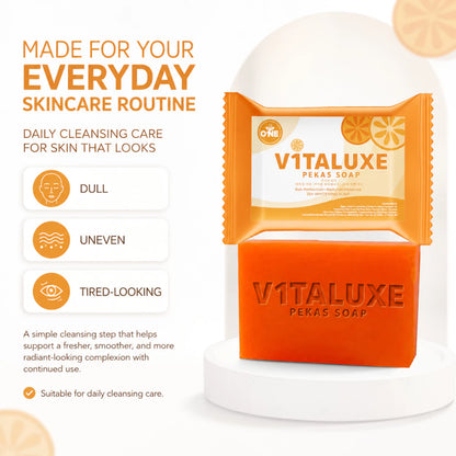 5 pcs of Vitaluxe Pekas Soap 100g Brightening Face & Body Soap for Dark Spots and Uneven-Looking Skin