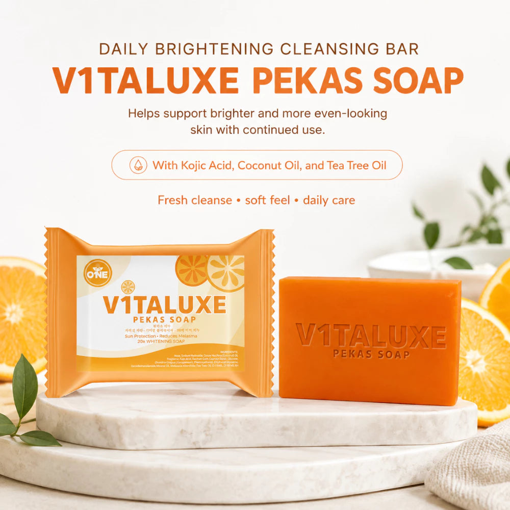 5 pcs of Vitaluxe Pekas Soap 100g Brightening Face & Body Soap for Dark Spots and Uneven-Looking Skin