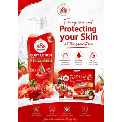 888 Total White Tomato Lotion 500ml &amp; Tomato Soap 90g