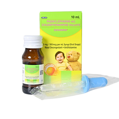 DISUDRIN Phenylephrine + Chlorpheniramine Oral Drops 2.5 mg/0.5 mg per 10 mL