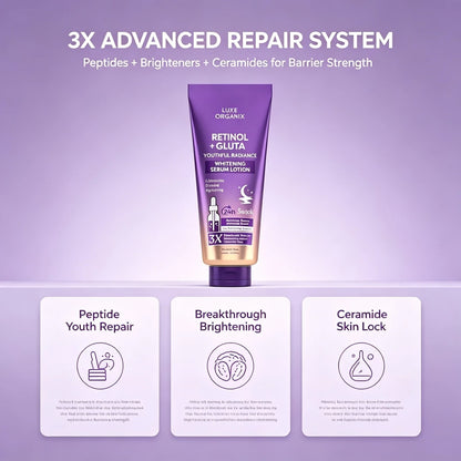 Luxe Organix Retinol + Gluta Youthful Radiance Whitening Serum Lotion 200ml