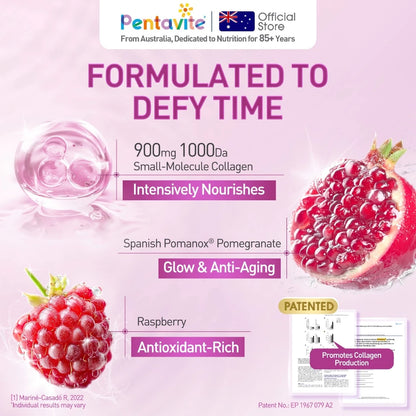 Pentavite Niacinamide+Collagen Skin Brightening Whitening Anti Aging 60pcs
