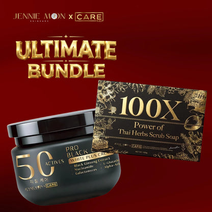 Bundle of JENNIE MOON 50X Black Ginseng 250g + 100X Power of Thai Scrub 160g