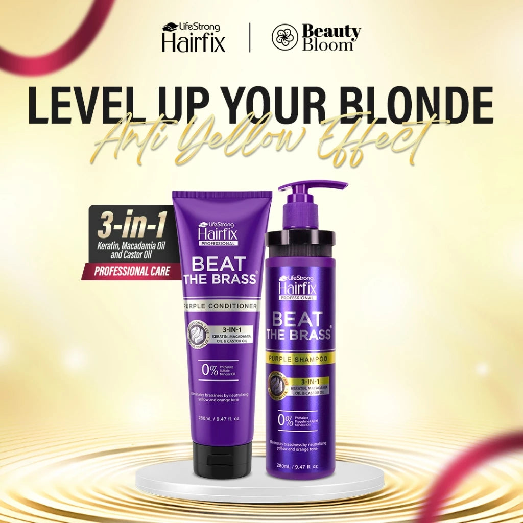 Hairfix Beat The Brass Purple Shampoo and Conditioner 280ml