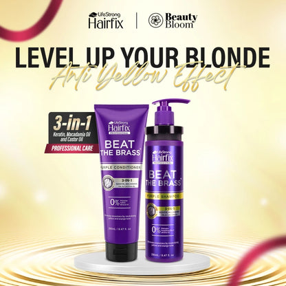 Hairfix Beat The Brass Purple Shampoo and Conditioner 280ml