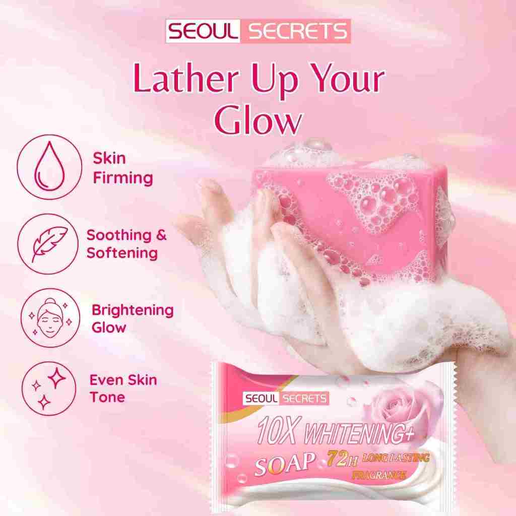 Seoul Secrets 10X Whitening Soap 72-Hour Long-Lasting Fresh Fragrance for Body & Brightening