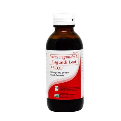 ASCOF Lagundi for Kids 300mg/5mL Ponkan-Flavored Syrup 120mL