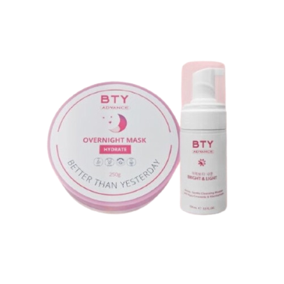 BTY Advance  Overnight Mask + Bright & Light Facial Cleanse