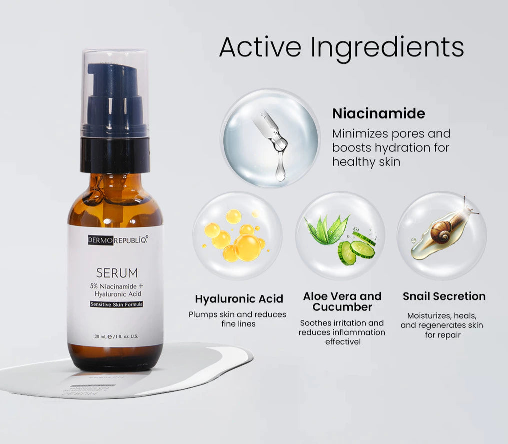 Dermorepubliq Serum 5% Niacinamide + Hyaluronic Acid 30ml