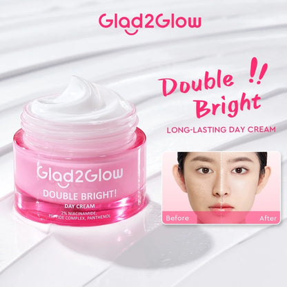 Glad2Glow Double Bright Day Cream Facial Moisturizer 30g