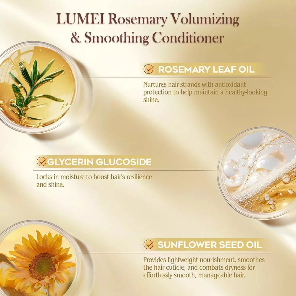 combo of LUMÉI Rosemary Infused Shampoo & Conditoner 255ml