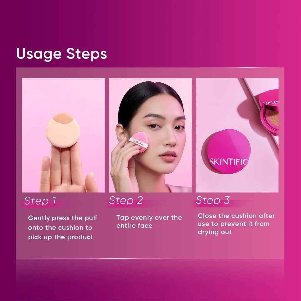 SKINTIFIC Cover Glow Perfect Pink Cushion Foundation - 01 VANILLA