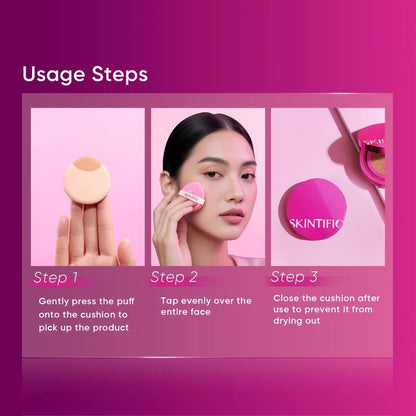 SKINTIFIC Cover Glow Perfect Pink Cushion Foundation - 02 IVORY